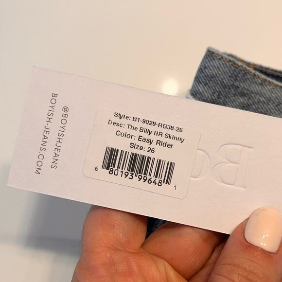 Boyish The Billy High Rise Skinny Jean in Easy Rider 26 NWT Deadstock Di… - Picture 2 of 11